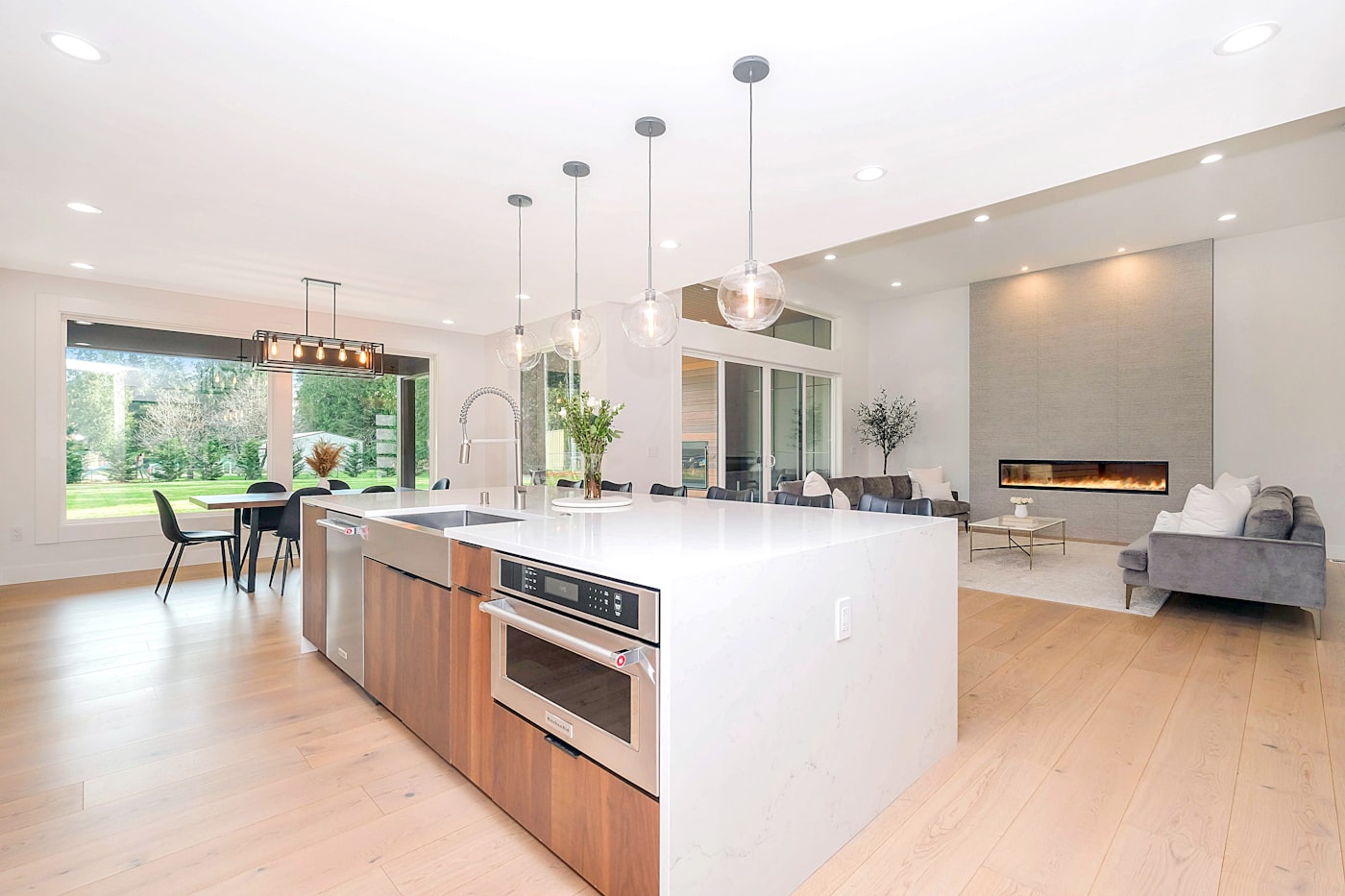 Updated kitchen with refinished cabinets and stone counters that lift a Phoenix home resale value